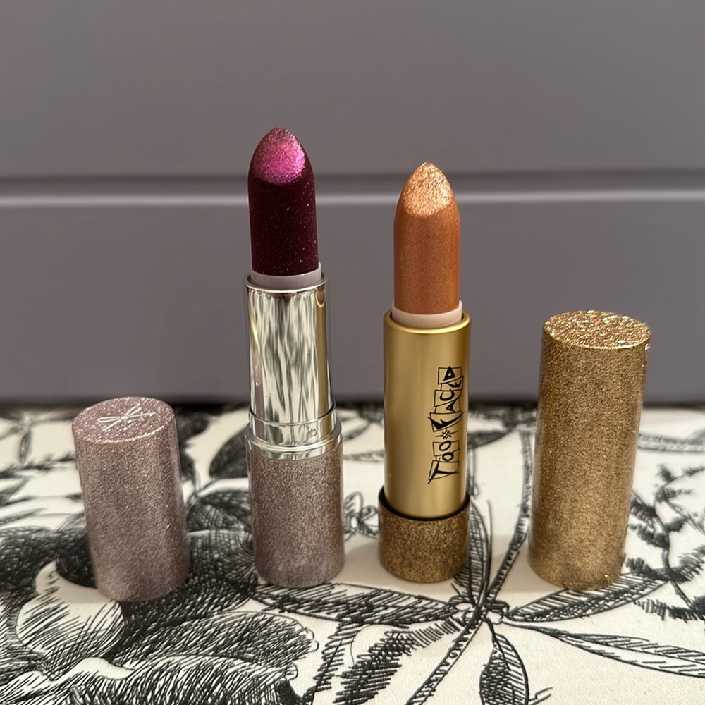 Two sparkle lipsticks